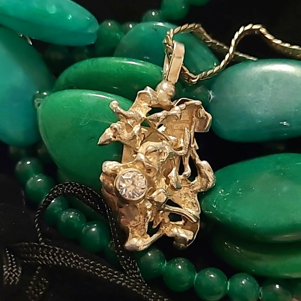 $200 OBO Abstractc Brutaalist Pendant Necklace Vintage Signed Charm